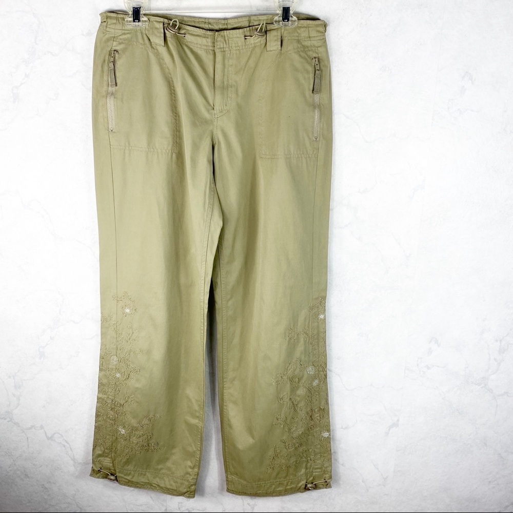 [Arizona] Tan Cargo Utility Embroidery Pants